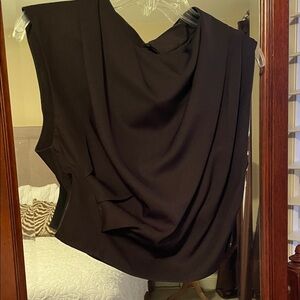 Fabrik - Chic Black Drape Blouse